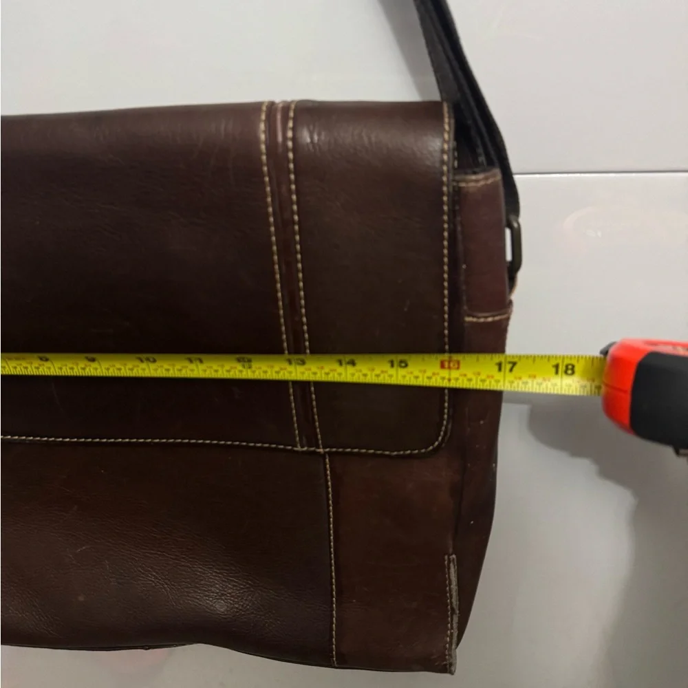 Pelle Studio Dark Brown Leather Messenger Bag